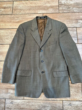 Kasper Men's Houndstooth Wool Blazer Waist 42 R